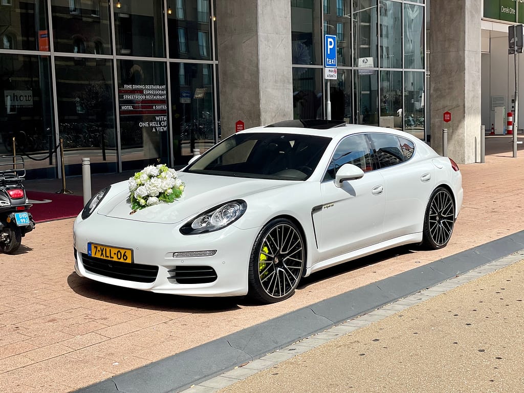 bruiloft auto huren Porsche